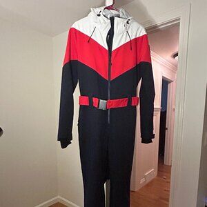 Women's Red and Black Ski Jacket